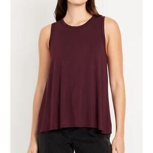 Old Navy Womens Burgundy Raisin Arizona Luxe Sleeveless Top Shirt NEW Large